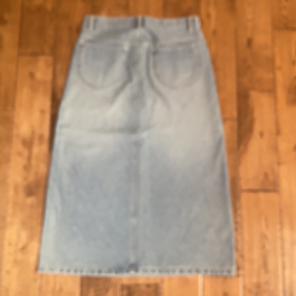 Calvin Klein Long Denim Skirt Size 8 - Picture 4 of 8